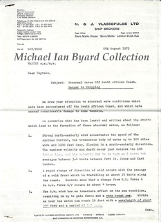 Page 1 of warning letter re abnormal waves